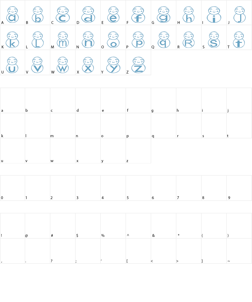 AEZ snowman Font Character
